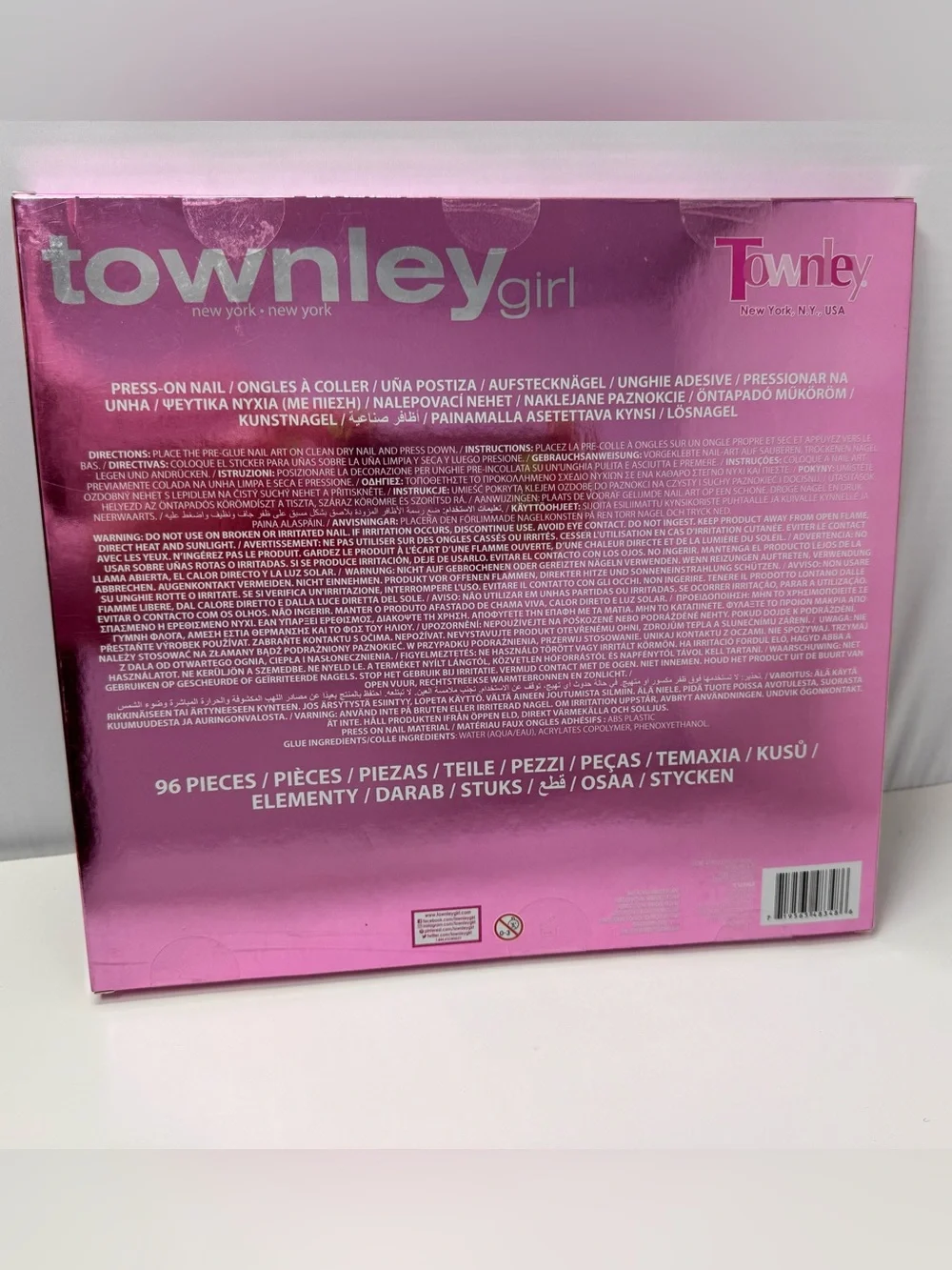Townley Girl Press-On Nails rounded square, Glitter & Glam, mix and match NEW